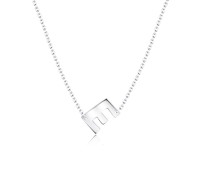 Silver Initial Letter Necklace E SPE-5545